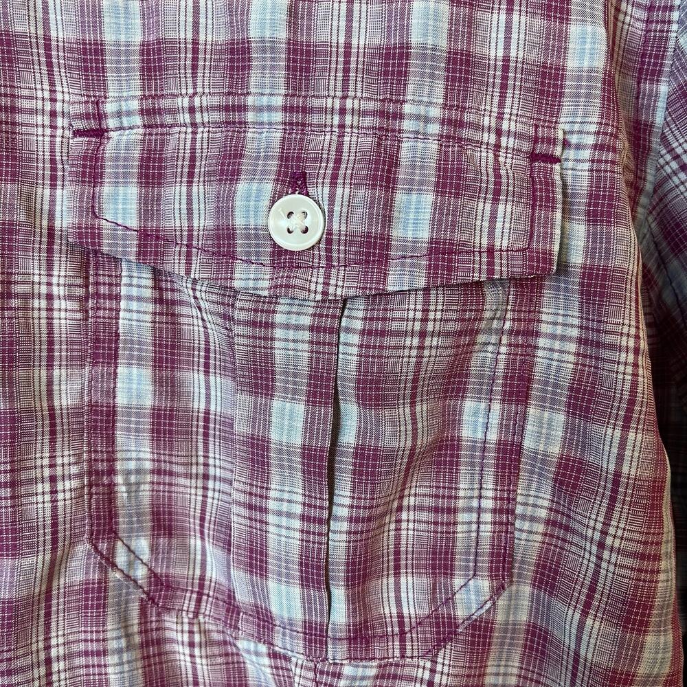 Duluth Trading Shirt Plaid Vented Back Button Front Women XL Cowgirl Western Top - Picture 7 of 7